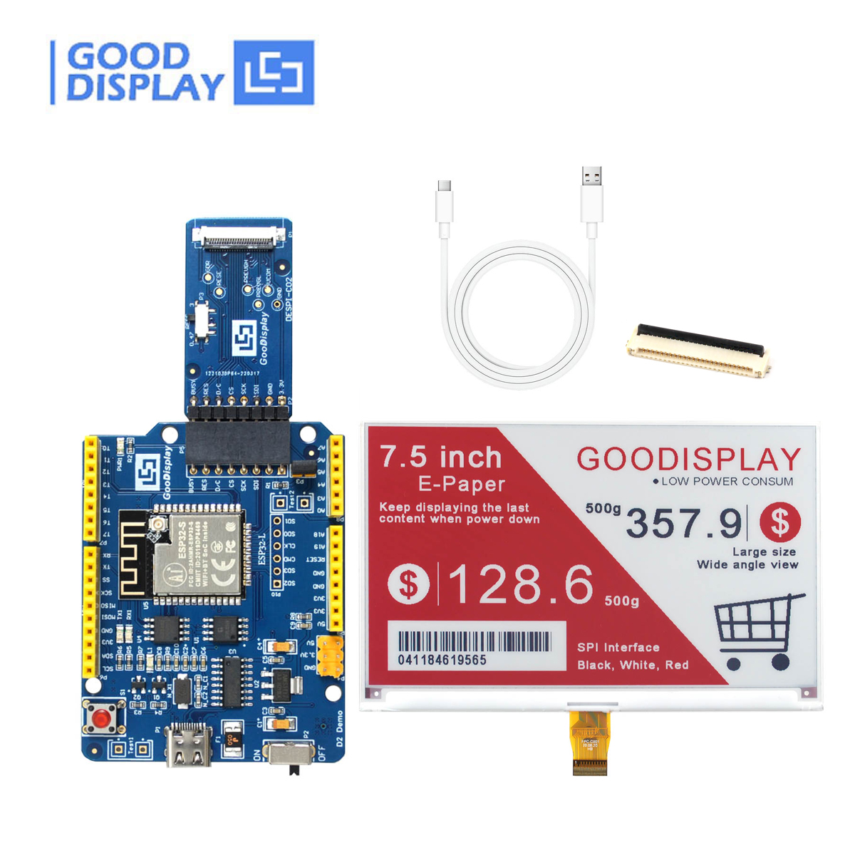 7.5 Inch Epaper Display ESP32 Platform 800x480 Eink Screen Module ...