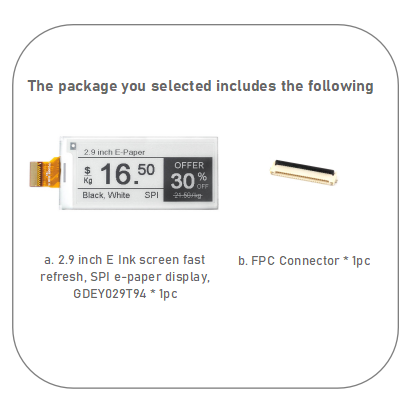2.9 Inch E-paper Screen 296x128 Customizable 1.5s Fast Refresh Raspberry Pi SPI Display 2.9 Inch E-paper Screen 296x128 Customizable 1.5s Fast Refresh Raspberry Pi SPI Display